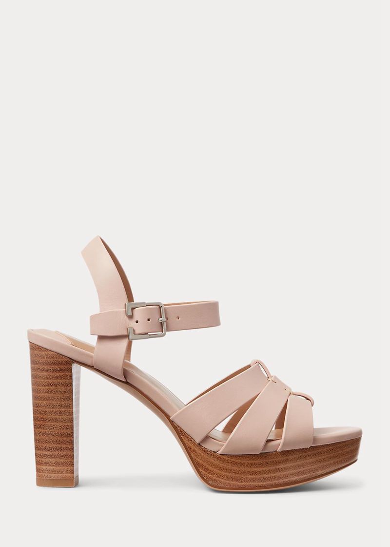 Sandalias Lauren Mujer Soffia Nappa Leather Chile Rosas GZYSP-9450